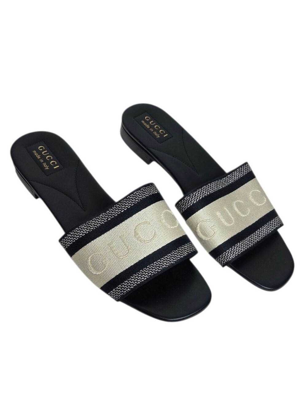 GUCCI Jane Embroidered Logo Slide Sandals - Picture 2 of 14